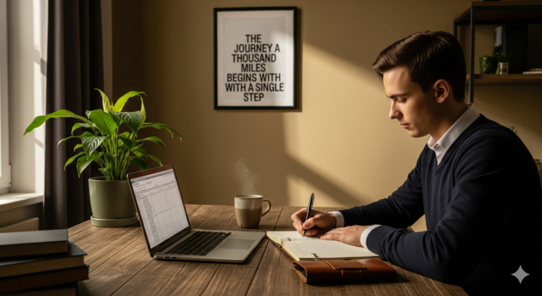 Emprendedor empezando un negocio desde cero